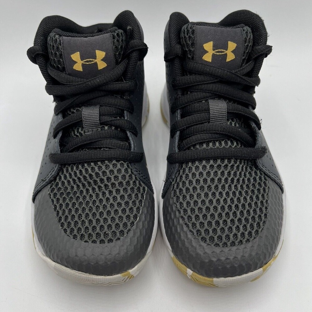 Under Armour Kids Youth Black High Top Basketball Shoes Sneakers